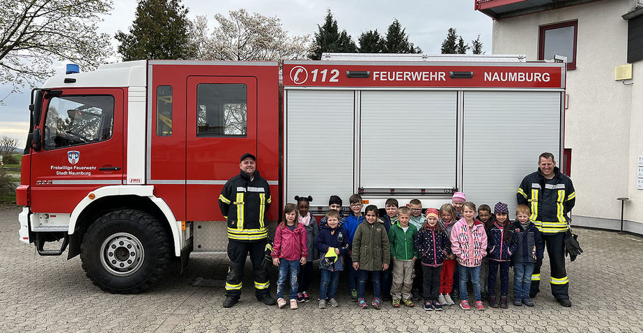 Aktionstag der Vorschulkinder bei der freiwilligen Feuerwehr in Naumburg 
