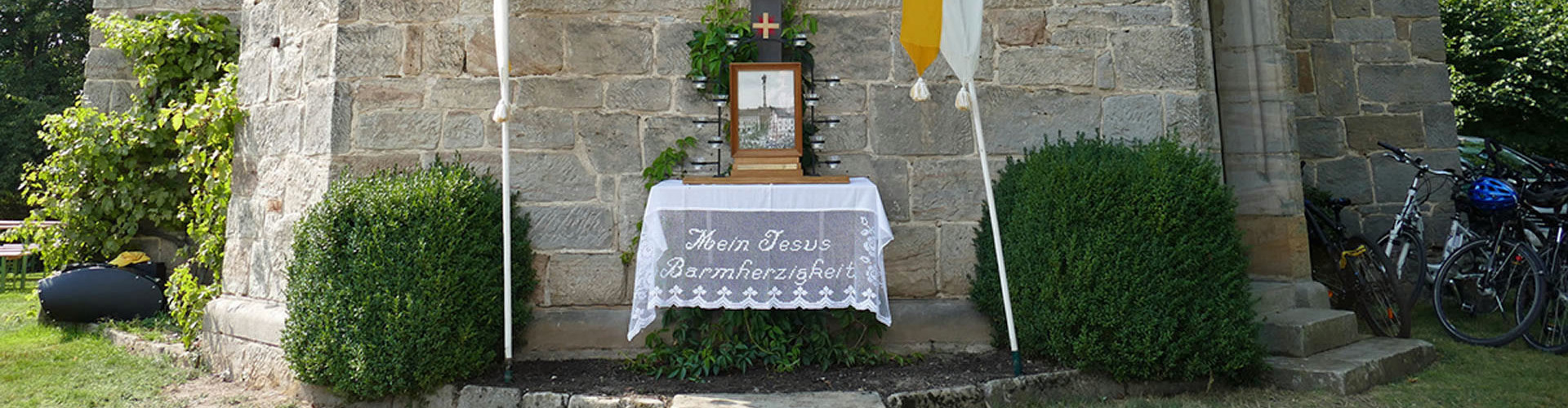 Nachfeier des Mährisch-Neustädter Wachsstockfestes an der Weingartenkapelle in Naumburg